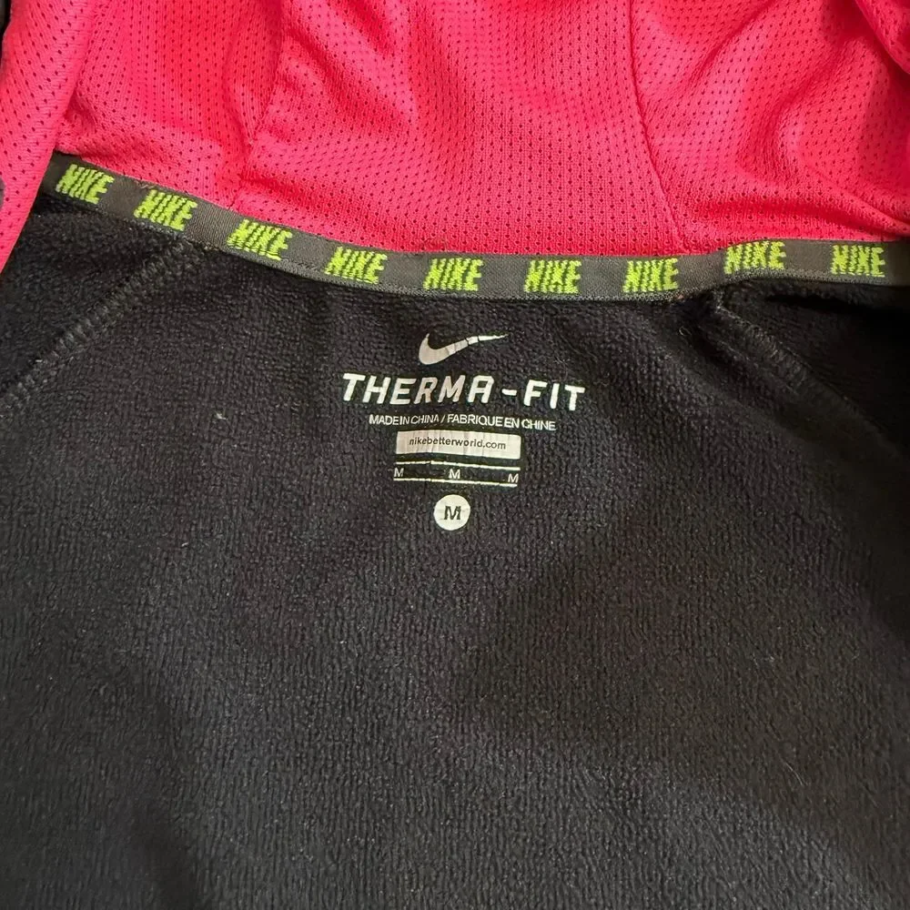 Nike girls black and pink zip up sweatshirt youth‎ medium
